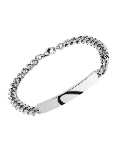 Bracelet en inox avec demi-coeur