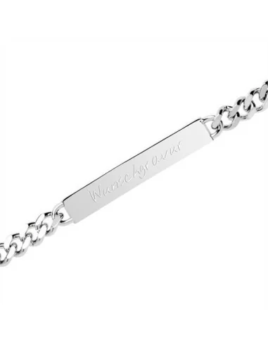 Bracelet en inox avec demi-coeur