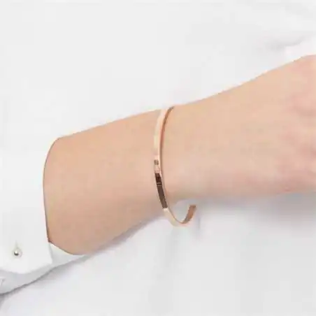 Bracelet or rosé avec gravure